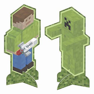 Enfeite de Mesa Minecraft - 8 unidades