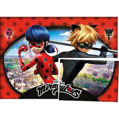 Adesivo Redondo Festa Miraculous Ladybug - 3 Cartelas Com 10