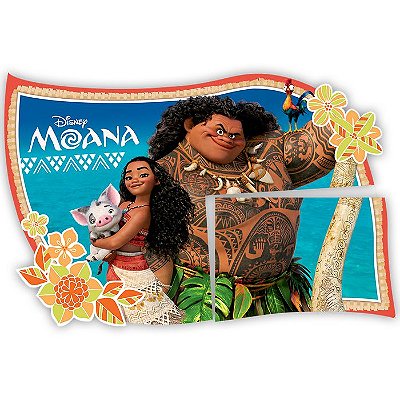 Painel Papel Gigante 4 Folhas Festa Moana 125x89cm - 1 Unidade