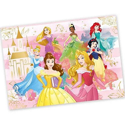 Painel Decorativo 4 Lâminas Festa Princesas Disney - 1,26cm x 88cm