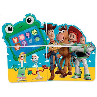 Painel Decorativo 4 Lâminas Cartonado Festa Toy Story - 128x90cm