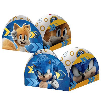 Porta Forminha Para Doces Festa Sonic 3,5cm x 3,5cm - 40 Unidades