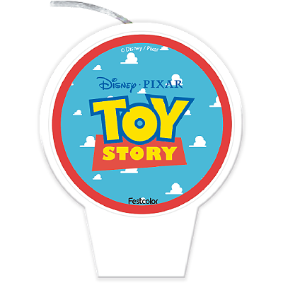Vela Plana de Aniversário Festa Toy Story 8CM