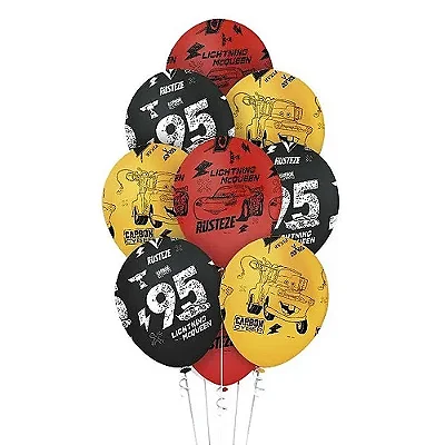 Balões Bexigas Festa Carros Disney - 9 Polegadas (23cm) - 25 Unidades