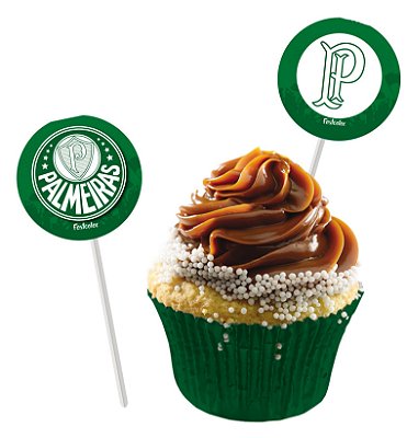 Bandeirinha para Docinhos Festa Palmeiras 9x4cm - 8 Unidades