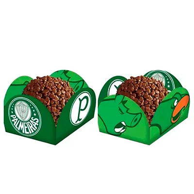 Porta Forminha Para Doces Festa Palmeiras 3,5x3,5cm - 40 Unidades