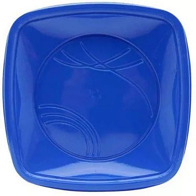 Prato Quadrado 15 cm - Azul - 10 unidades