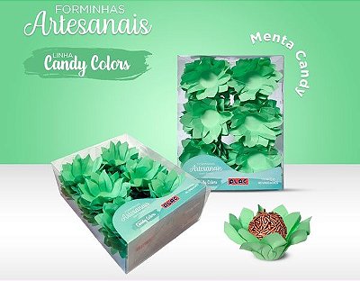 Forminha Veneza Verde Candy - 40 unidades