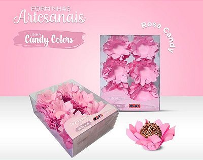 Forminha Veneza Rosa Candy - 40 unidades