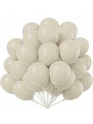 Balão Bexiga Branco - Tamanho 9 Polegadas (23cm) - 50 unidades