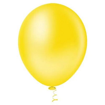 Balão Bexiga Amarelo - Tamanho 7 Polegadas  (18cm) - 50 unidades