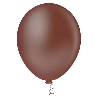 Balão Marrom 7 Polegadas - 50 unidades