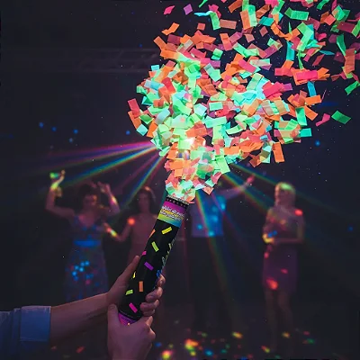 Lança Confete Cores Neon Chuva Colorida – 30cm