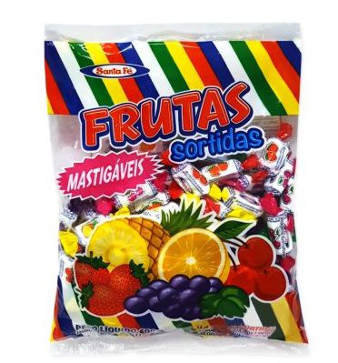 Balas Mastigáveis Frutas Sortidas - Santa Fé - 500g