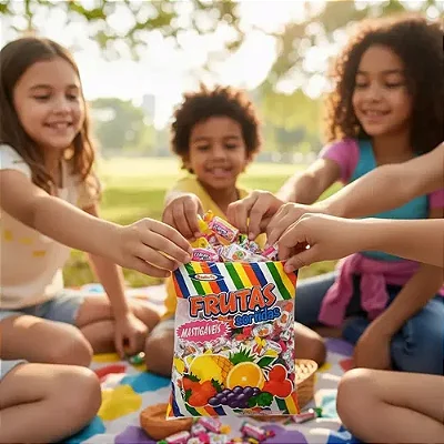 Balas Mastigáveis Frutas Sortidas - Santa Fé - 500g