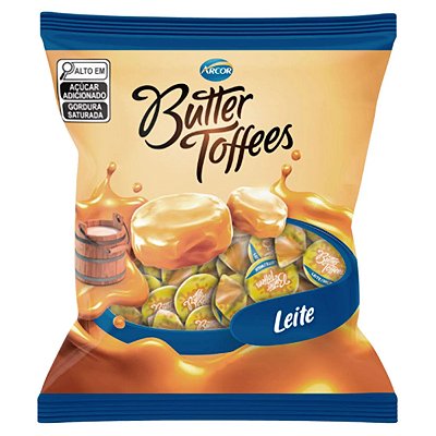 Bala Butter Toffees Sabor Caramelos de Leite - 500 gramas