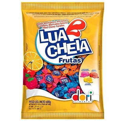 Bala Mastigável Lua Cheia Frutas 600g - DORI