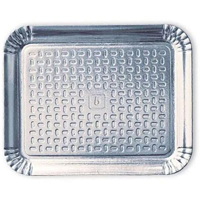 Bandeja Laminada Retangular Prata - 22x27cm