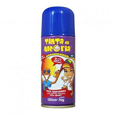 Tinta Spray Temporária Para Cabelo Azul - 120 ml