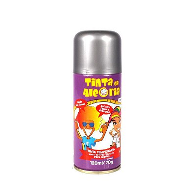 Tinta Spray Temporária Para Cabelo Prata - 120 ml