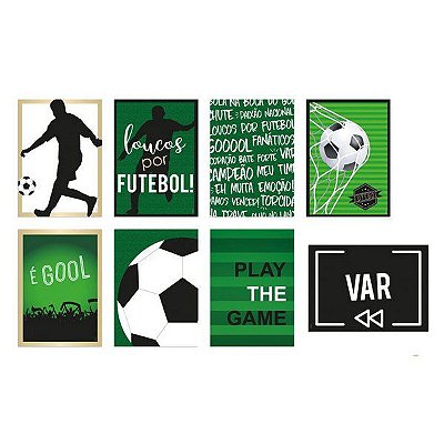 Cartaz Decorativo Futebol - 8 unidades
