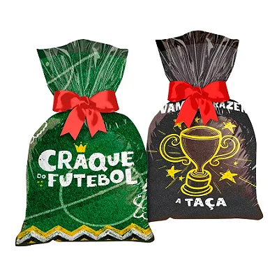 Sacola de Festa para Lembrancinhas Futebol - 8 Unidades