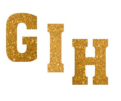 Letras de EVA Glitter Dourado