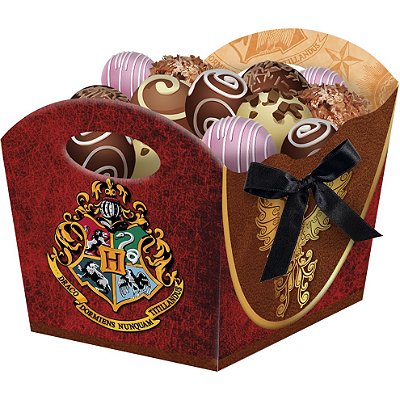 Cachepot de Papel Aniversário Festa Harry Potter  - 9cm x 8cm - 8 Unidades