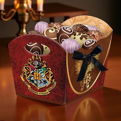 Cachepot de Papel Aniversário Festa Harry Potter  - 9cm x 8cm - 8 Unidades