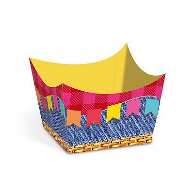 Porta Forminha Junina Bandeirinhas - 24 unidades