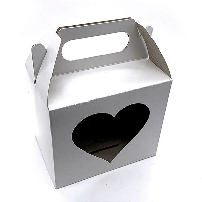 12 Caixinhas Sublimável para Caneca com  Visor De Coração