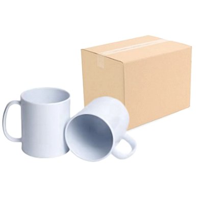 100 Canecas 325ml Polímero Branco Para Sublimação
