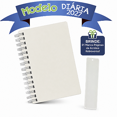 Agenda Diária 2027 Capa Sublimática MDF + Marca-Páginas Acrílico BRINDE