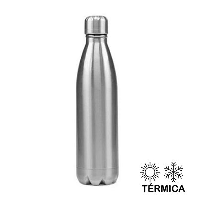 Garrafa Térmica Lisa Prata - 500ml