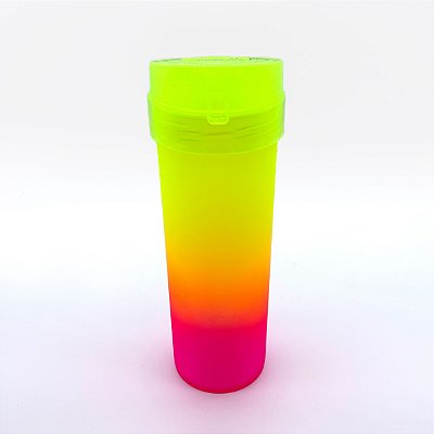 Garrafa Acquabio Degrade Amarelo/Pink