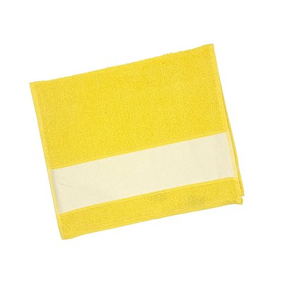 Toalha Lavabo 29x50 Com Barra Para Sublimação - Amarelo