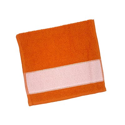 Toalha Lavabo 29x50 Com Barra Para Sublimação - Laranja