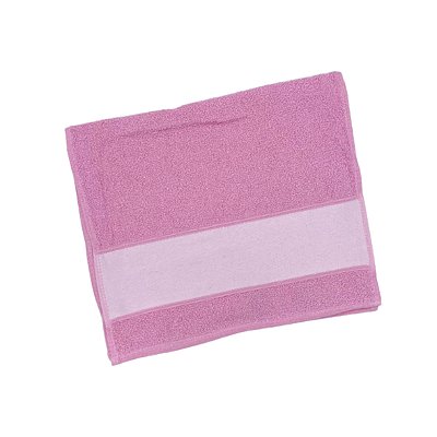 Toalha Lavabo Com Barra Para Sublimação - Rosa Claro
