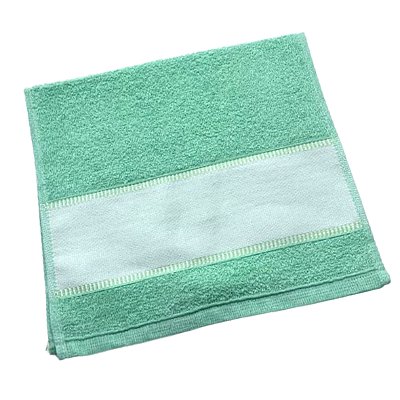 Toalha Lavabo 29x50 Com Barra Para Sublimação - Verde Aqua