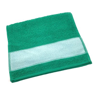Toalha Lavabo 29x50 Com Barra Para Sublimação - Verde Escuro
