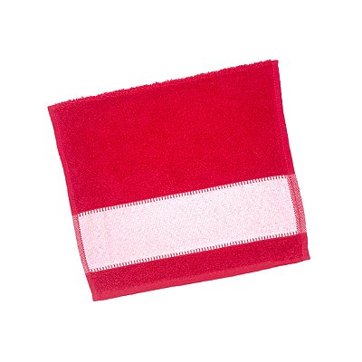 Toalha Lavabo 29x50 Com Barra Para Sublimação - Vermelho
