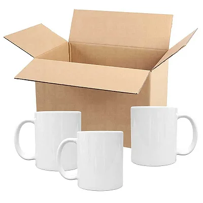 36 Canecas Branca Cerâmica Importada - 325ML
