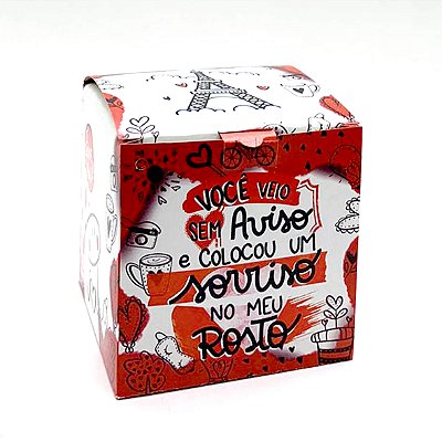 Caixinha P/ Caneca "I Love You" Pct c/ 6 un