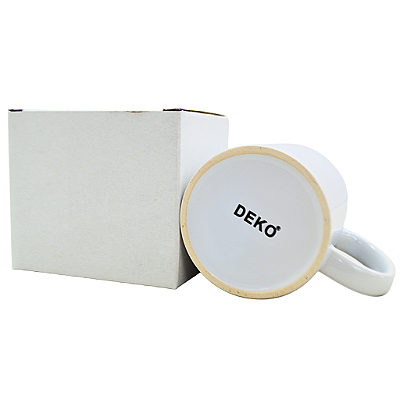 Caneca Branca 325ML Com Caixinha - DEKO Premium