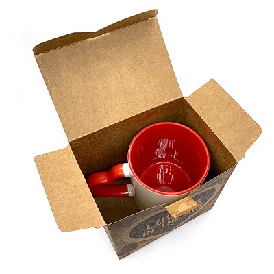 Caixinha Kraft  P/ Caneca De Alça Coração " Pct c/ 6 un