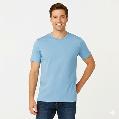 Camiseta Azul Celeste 100% Poliester