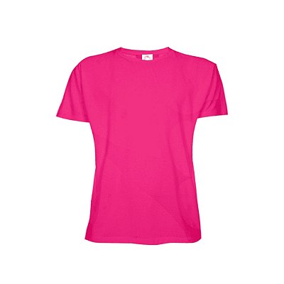 Camiseta Adulta Manga Curta Gola Redonda Rosa Pink - Pra Sublimar