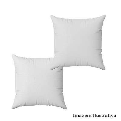 Capa De Almofada 40x40 Em Oxford Branca/Branca