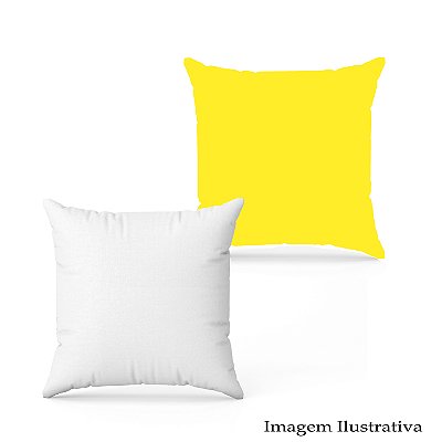 Capa De Almofada 40x40 Em Oxford Branca/Amerela