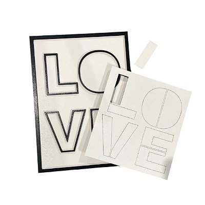 Quadro de MDF Quebra Cabeça LOVE